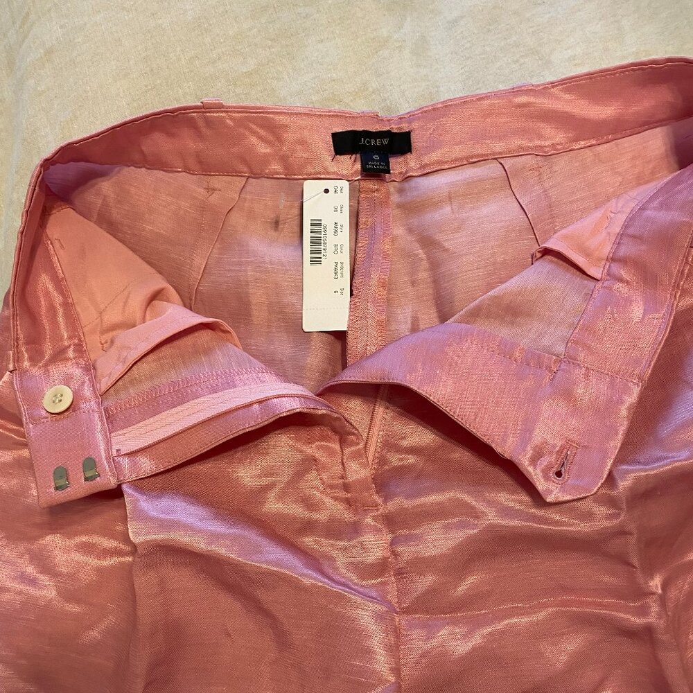 NWT J Crew Pink Satin Shorts_Size 6 - Picture 4 of 6